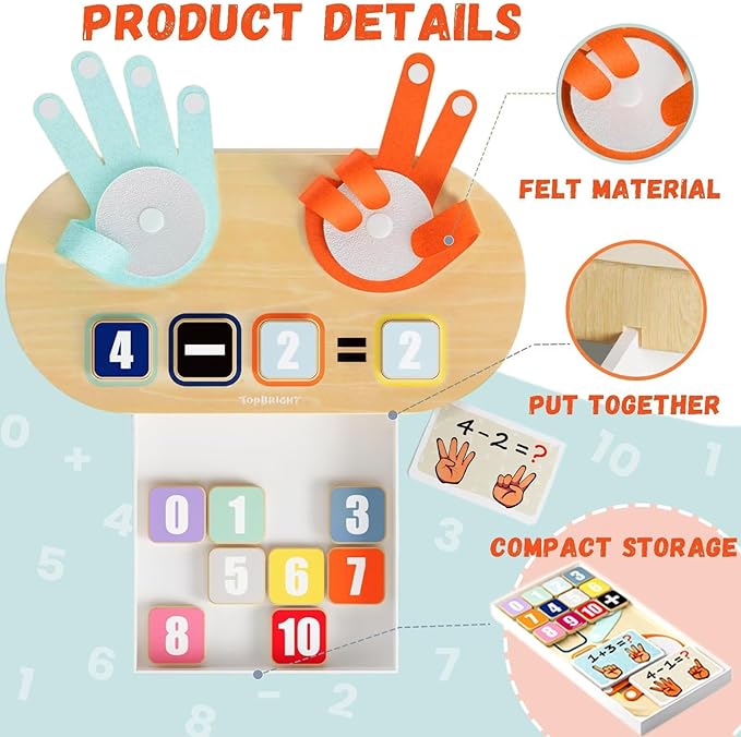 TOP BRIGHT Preschool Learning Toys for Toddlers 2-4, Montessori Toys for 3 4 5 Year Old Sorting Stacking Toys