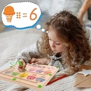 Magnetic Color & Number Maze - Montessori Wooden Color Matching Learning Counting Puzzle Board