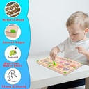 Magnetic Color & Number Maze - Montessori Wooden Color Matching Learning Counting Puzzle Board