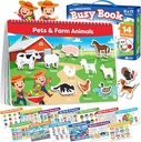 Montessori Preschool Busy Book for Toddlers Ages 3 and Up - Preassembled - Preschool Learning Activities Homeschool Montessori Toys

