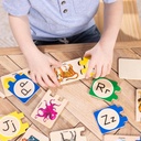 Melissa & Doug Self-Correcting Alphabet Wooden Puzzles with Storage Box (52 pcs) ABC Puzzles