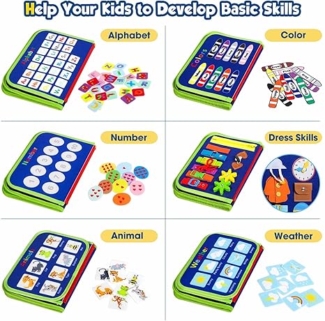 Toddler Busy Board - Montessori Toys for Toddler Boy Birthday Gift