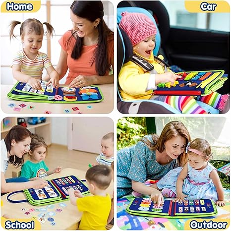Toddler Busy Board - Montessori Toys for Toddler Boy Birthday Gift