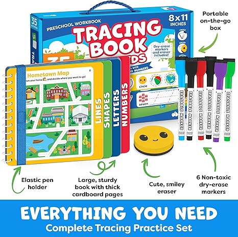 Preschool Learning Activities-Tracing Books for Kids Ages 3-5