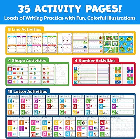 Preschool Learning Activities-Tracing Books for Kids Ages 3-5