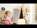 BanaSuper 3-in-1 Kids Art Easel with Wheels - Height Adjustable