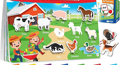 Montessori Preschool Busy Book for Toddlers Ages 3 and Up - Preassembled - Preschool Learning Activities Homeschool Montessori Toys
