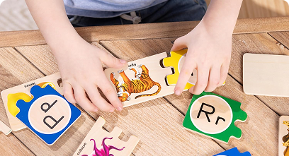 Melissa & Doug Self-Correcting Alphabet Wooden Puzzles with Storage Box (52 pcs) ABC Puzzles