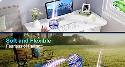 Flying Orb Ball with Dazzling Lights, Magic Hover Spinner, Cool Boomerang Drone, Floating Cosmic Globe